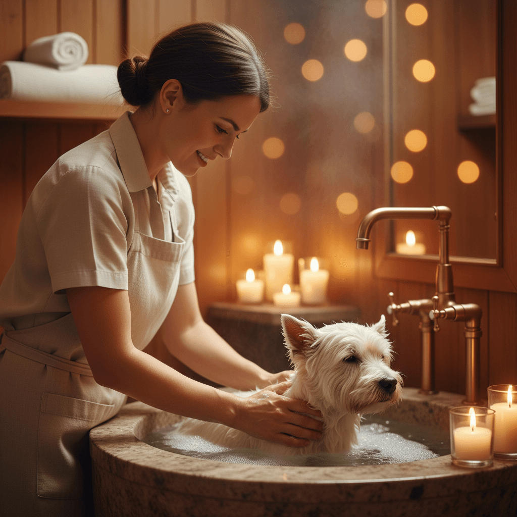 Traitement spa luxe pour petit chien
