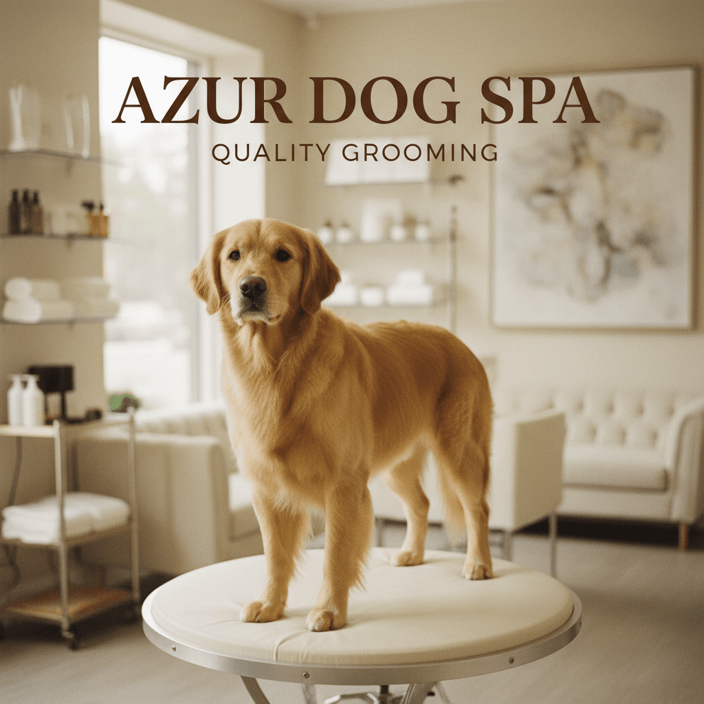 Golden retriever après toilettage complet